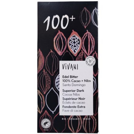 Vivani bio 100% étcsokoládé 80 g