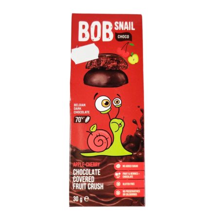 Bob Snail alma, meggy, étcsoki, gyümölcs snack 30g