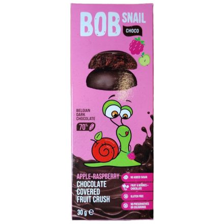 Bob Snail gyümölcs snack étcsokiban alma-málna 30g