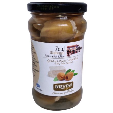 Bretas olivabogyó zöld + fetasajt 314 ml 290g