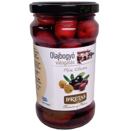 Bretas olajbogyó mix, magos 314 ml 300g