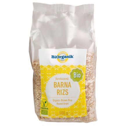 Biorganik kerekszemű barna rizs 500g