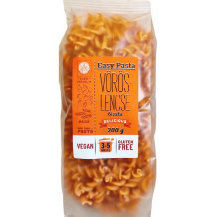 Eden premium easy pasta vöröslencse tészta orsó 200 g