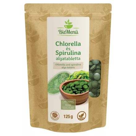 BIOMENÜ CHLORELLA és SPIRULINA 125g