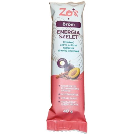 ZOI energiaszelet Öröm, Szilva, Perui kakaó és Fahéj 40g