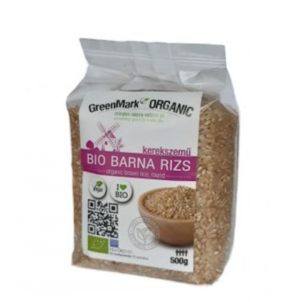 Greenmark bio barnarizs, kerek szemű 500g