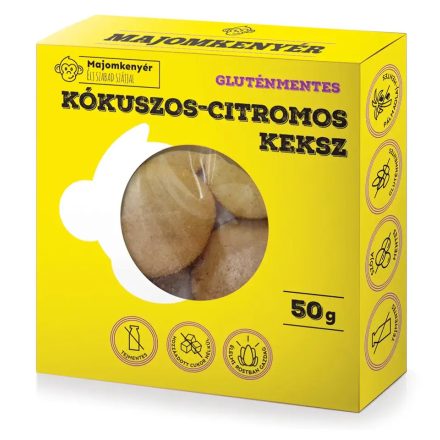 Majomkenyér kókuszos-citromos keksz 50 g