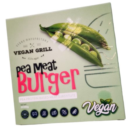 Vegán Grill vegán burger borsófehérje 200 g