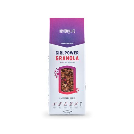 Hesters life girlpower granola málnás 320 g