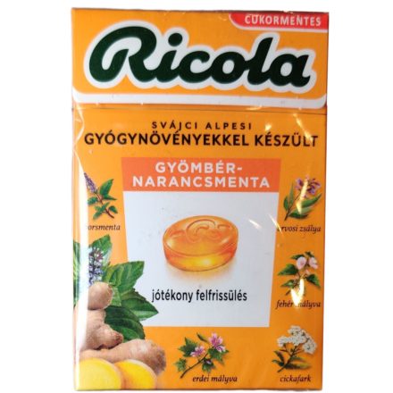 Ricola gyömbér-narancsmenta 40g