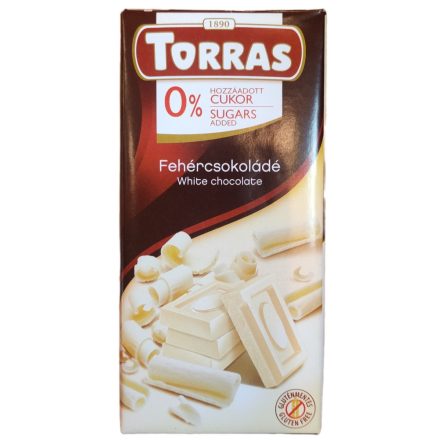 Torras fehércsokoládé glutén-, cukorment. 75 g