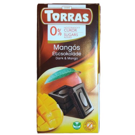 Torras étcsokoládé mangó glutén-, cukorment. 75 g