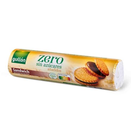 GULLON ZERO SZENDVICSKEKSZ ÉTCSOKI 250G